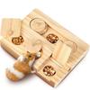Household Wooden Hamster Feeder Pet Feeding Box Snack Dispenser Golden Hamster Fun Foraging Interactive Toy Small Pet Supplies