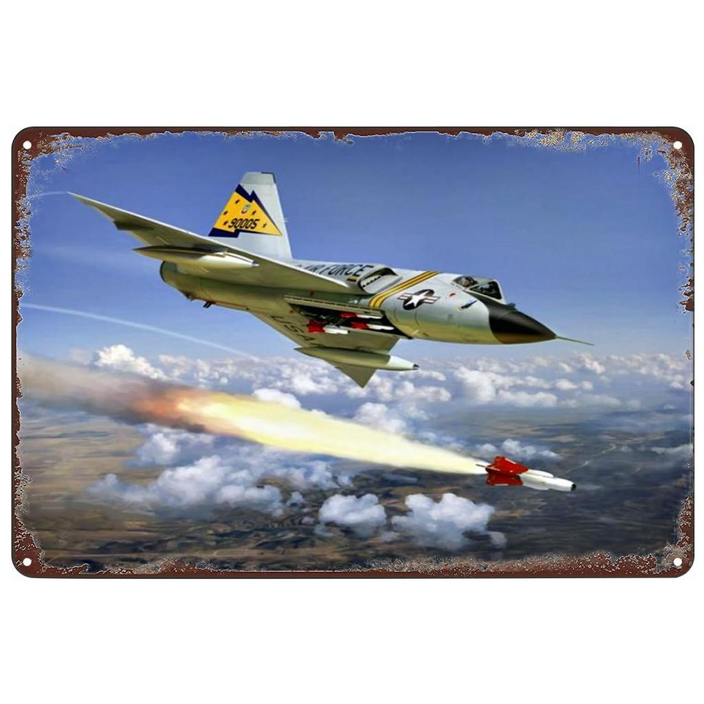 Vintage Fight Plane Metal Tin Signs Plaque Plate Retro Wall Art Posters for Man Cave Bar Pub Clubs Cafe Iron Painting Decoration