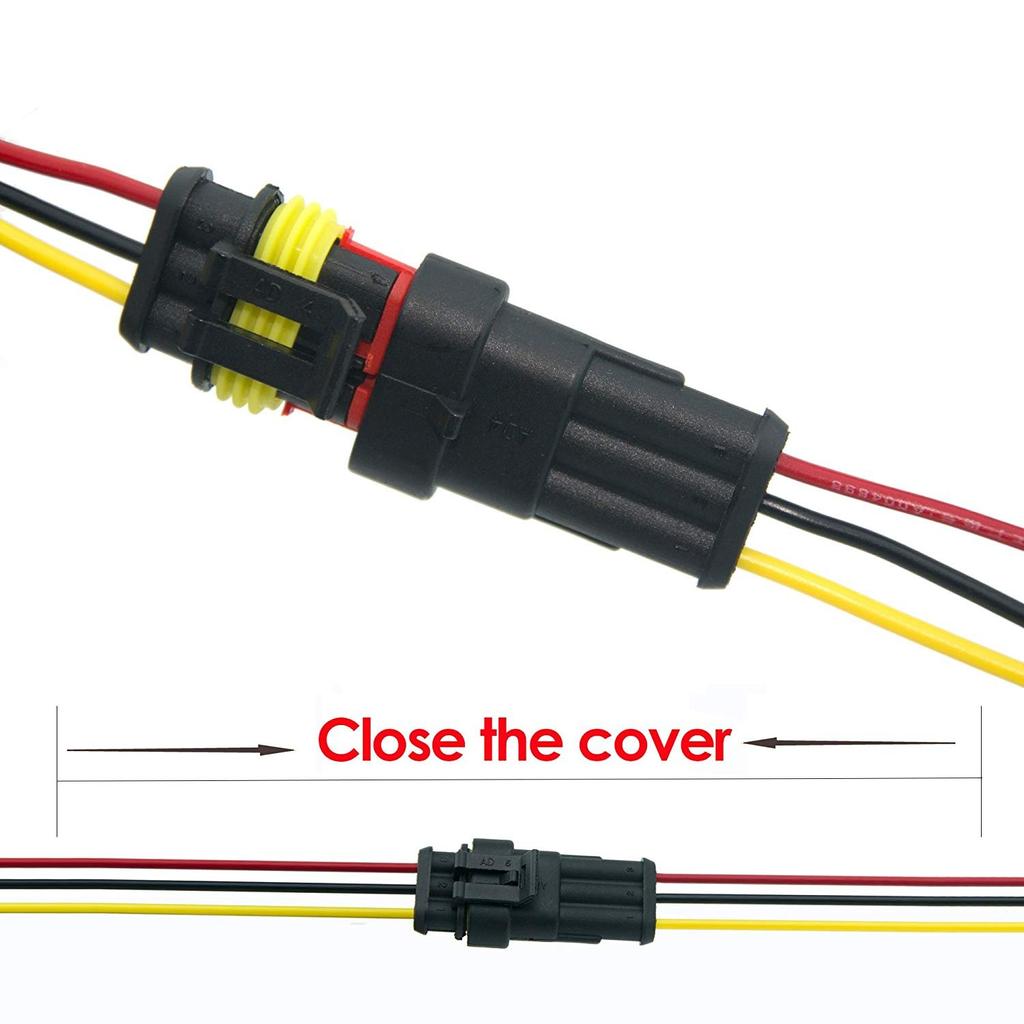 1 6-Pin Wasserdichte Auto-Elektrik-Drahtverbinder Stecker Klemme Sicherungshalter Kit