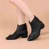 2025 New Block Heel Booties Women Winter Retro Style Metal Round Toe Fashion Boots New Chelsea Boots