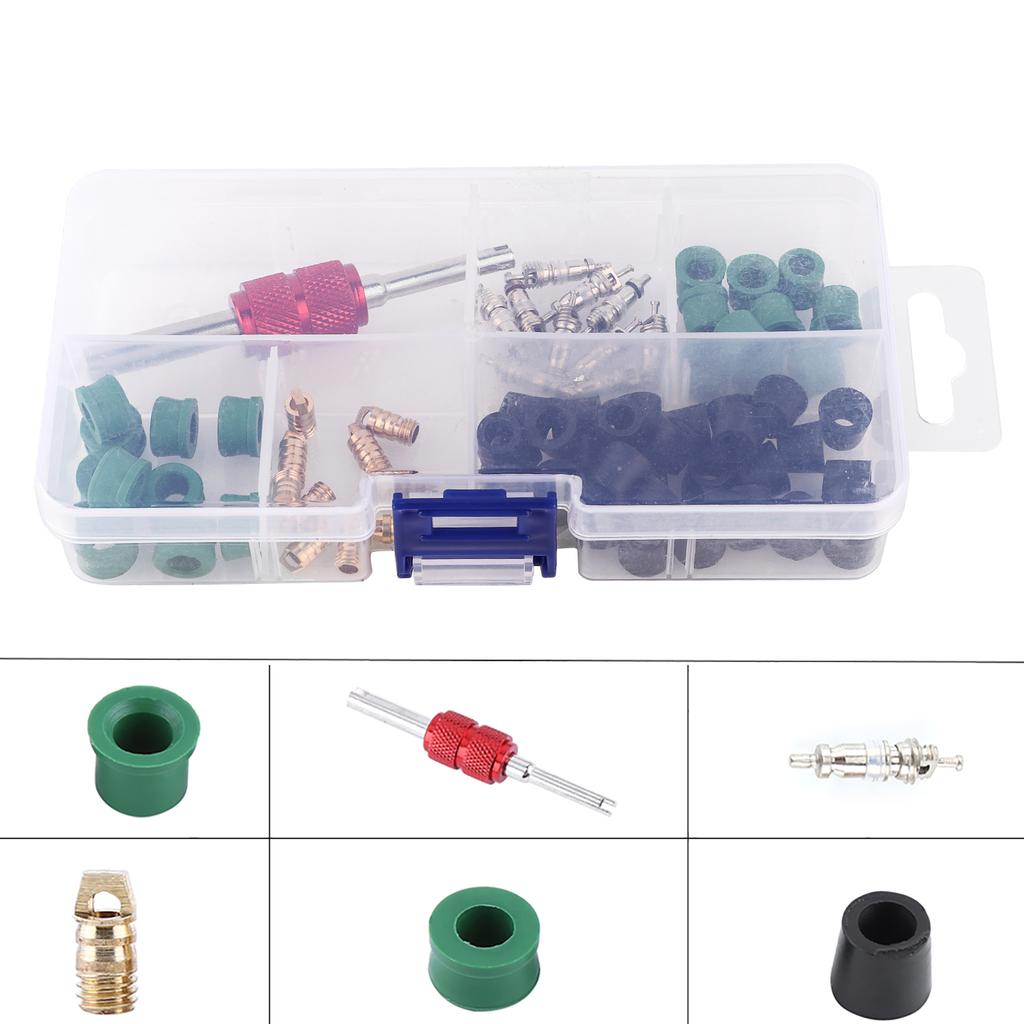 Air Condition Repair Kit Repair Tool Valve Cores Hose Gaskets Valves A/C Autos Valve  Valve  Kit