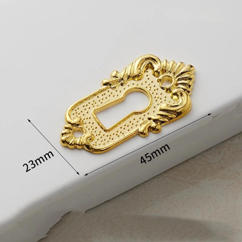 1/6 BUC Piesă Cheie Sertar Acoperire Colț Stick Piesă Blocare cu Cod Decorativă Europeană Vintage Aliaj 45x23mm