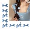 20Pcs Ribbon Bow Hair Slides Y2k Style Bangs Hairclip Vintage Bowknot Hair Accessory Versatile Hairpin Jewelry for Women