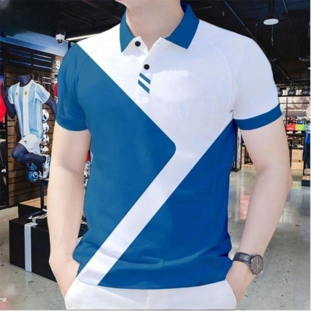 Men's Braong Polo Style Top, Casual Short Sleeved Polo Shirt, Outdoor Streetwear