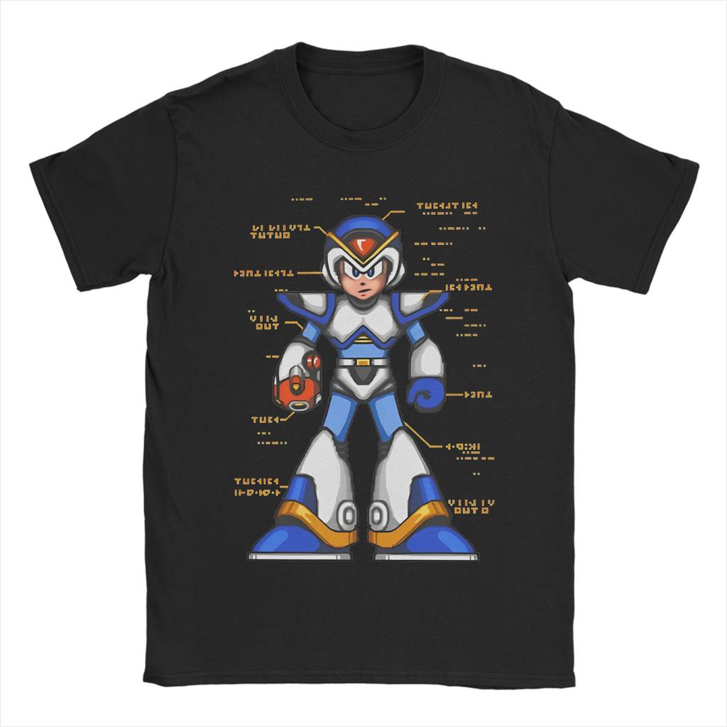 Casual Megaman X Games T-Shirt Men Cotton Short Sleeve  O-neck Summer Clothing