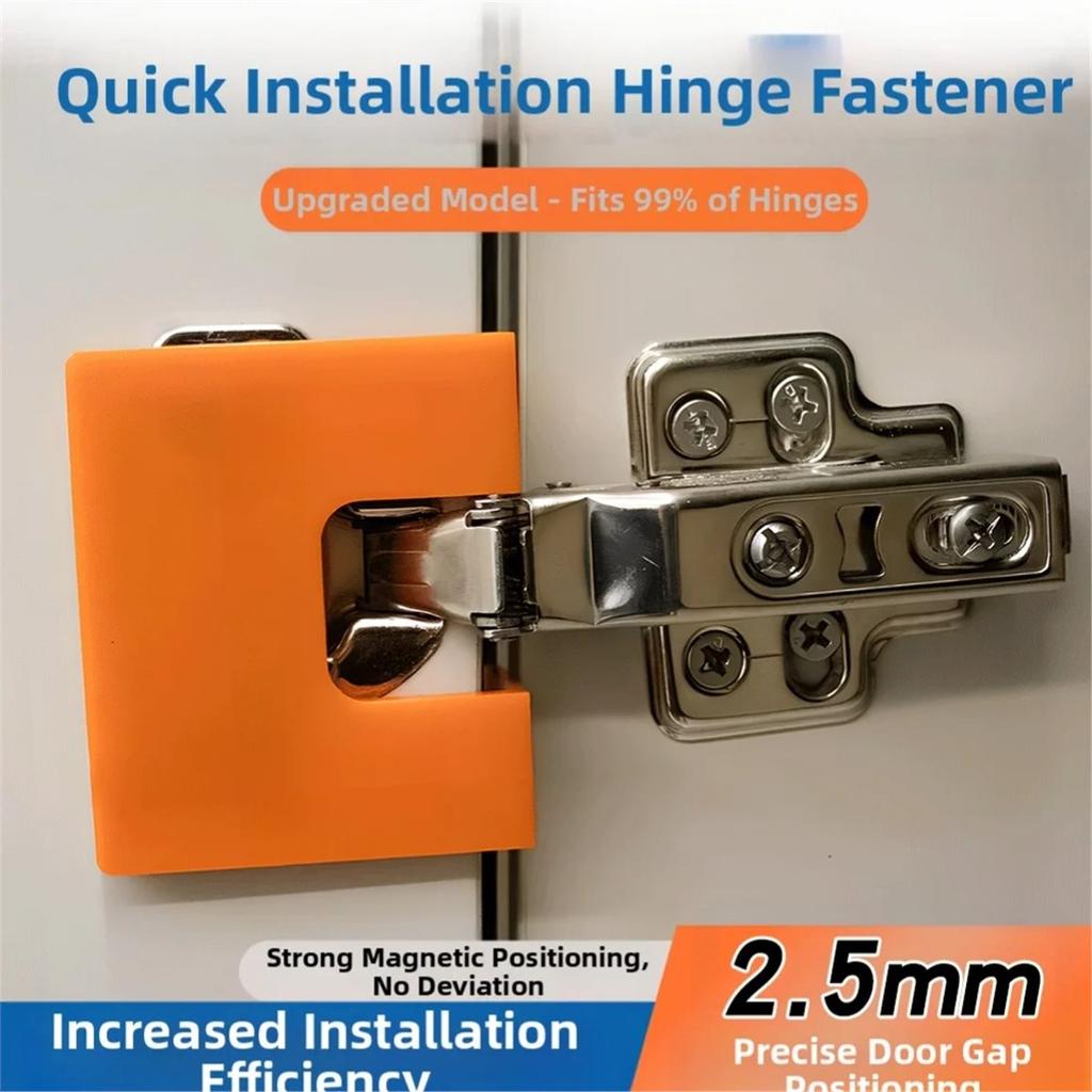 Heavy Duty Cabinet Hinge Installation Clips with Magnetic Positioning for Quick Setup and 2mm Accurate Door Alignment