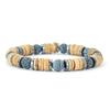Minimalist Men Stretch Bracelet Wooden Obsidian Onyx Hematite Stone Healing Braslet Bohemian Yoga Jewelry Pulseria Homme Joias