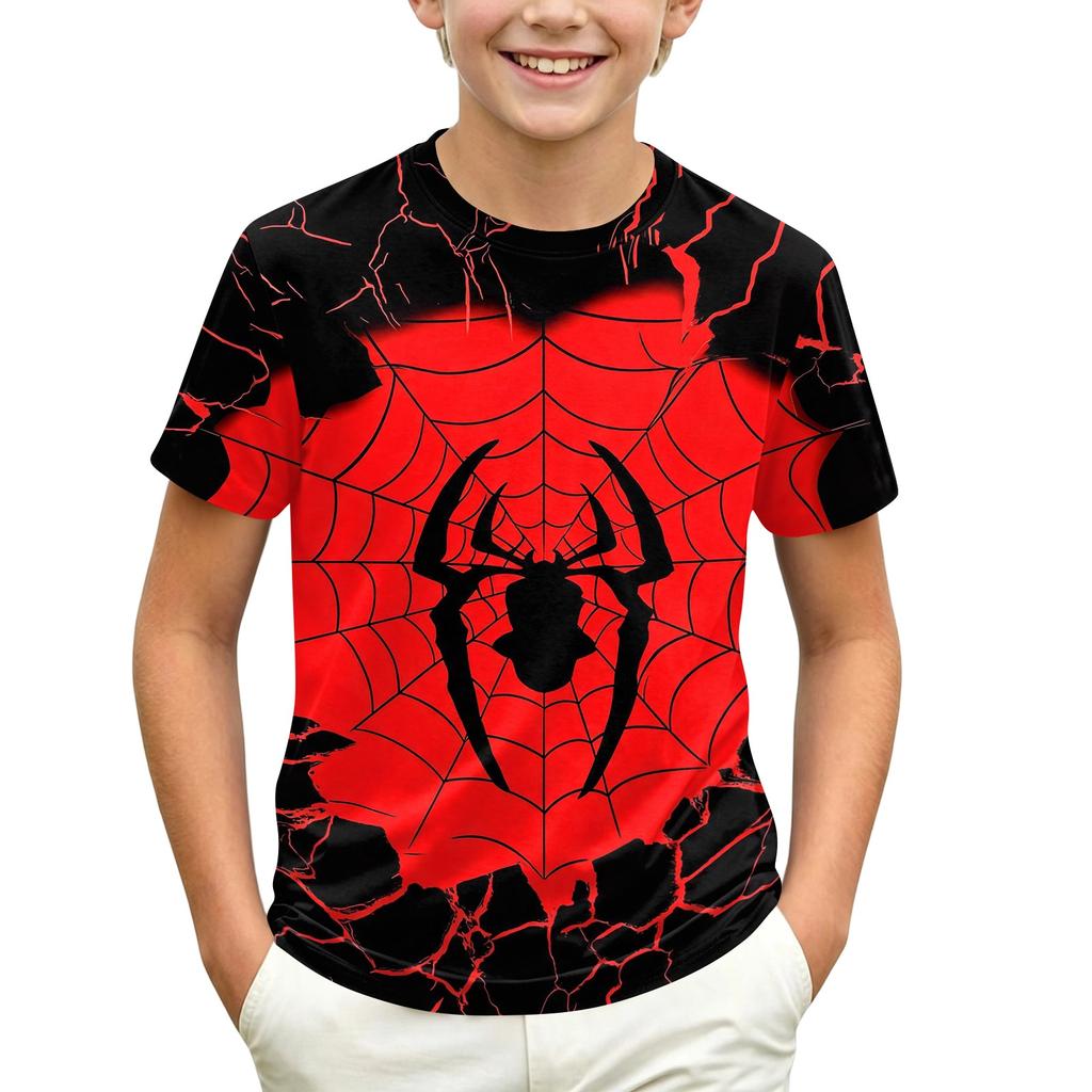 Kids Short Sleeve Crewneck T-Shirt with Graphic Print for Everyday Casual Wear