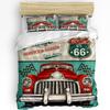 Excavator Car Vehicle Road Sign 3pcs Bedding Set For Bedroom Double Bed Home Textile Duvet Cover Quilt Cover Pillowcase