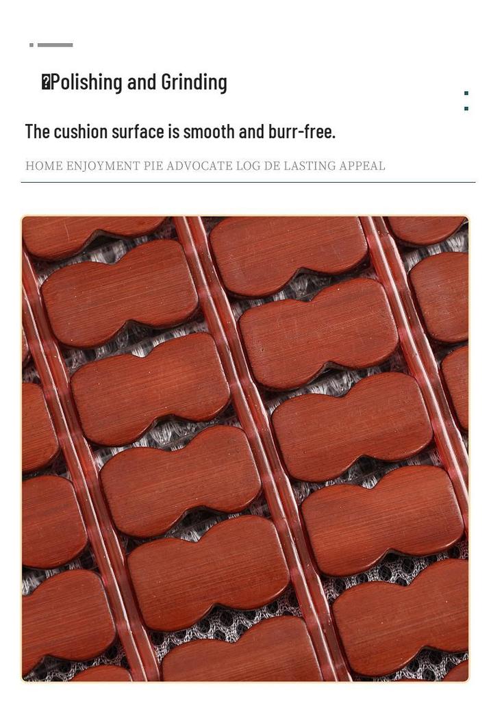 Breathable Bamboo Summer Cool Mat Cushion for Office and Car Chairs
