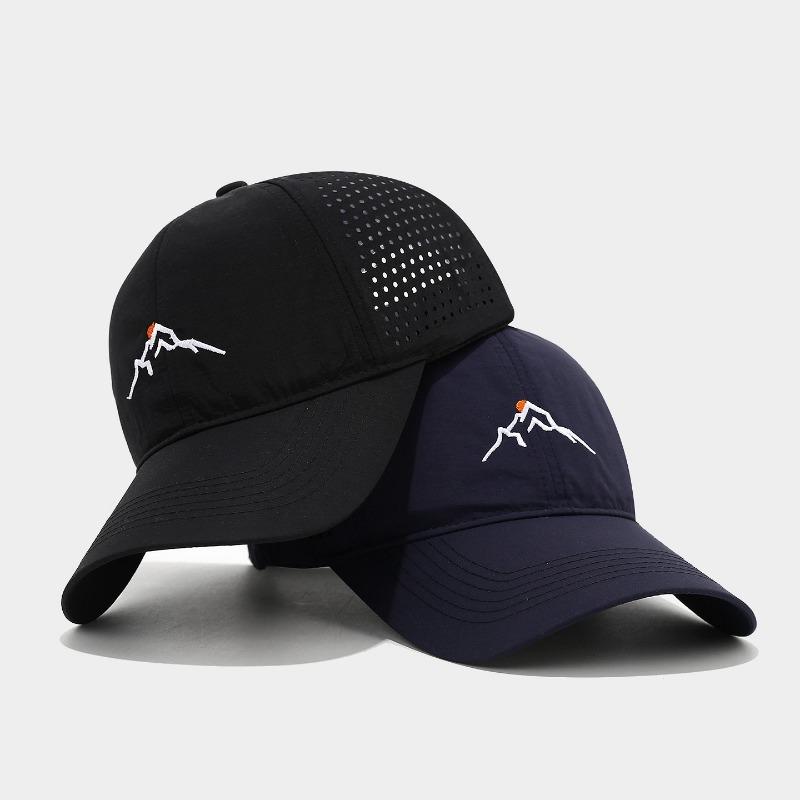 Quick Drying Sport Cap Water Resistant Outdoor Baseball Hat Unstructured Embroidered Cap Breathable Lightweight Hiking Sun Hat
