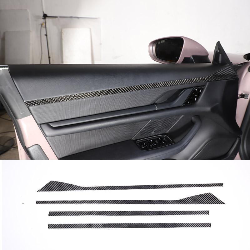 Soft Carbon Fiber for Porsche Taycan 2019-2025 Car Interior Dashboard Center Console Door Decoration Stickers Car Accessories