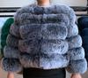 European and American manufacturers winter warm imitation fur jacket women's short fox hair splicing coat