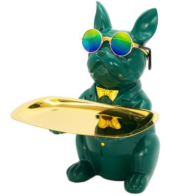 Accessory Funny Miscellaneous French Bulldog Key Birthday Stylish Interior [Devalier] Holder, Goods, Holder, Gift, (Chokuritsu Green) Li-06-gr