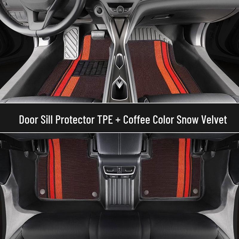 Nissan Teana Door Sill and Car Floor Mats Set: Fits 13 Models (2016-2018)