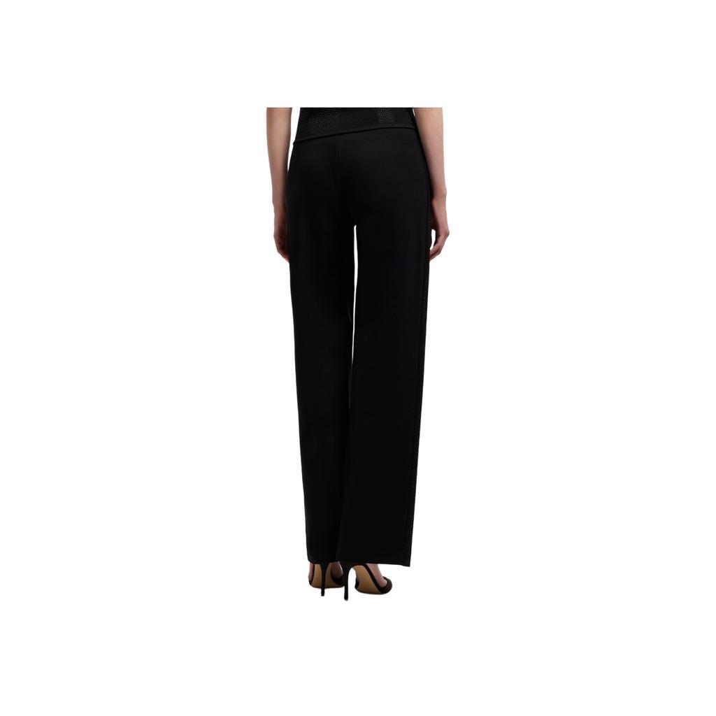 Emporio Armani Ss25 Long Straight Solid Color Casual Pants Women bottoms Black EW0004-87AF1-2911