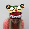 Funny D Cartoon Wool Hat Thick Knitted Big-eyed Smiley Hat Autumn and Winter Warm Hat Cute Monster Versatile