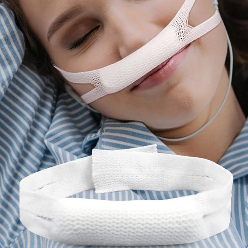 8 Pansements Nasaux Élastiques - 38cm - Post-Chirurgie Ou Amélioration Respiration - Blanc