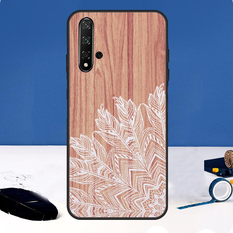 Mandala Wood Floral Case For Huawei Nova Y90 Y91 Y60 Y61 Y70 10 9 SE 11 Pro 5T 11i 8i 3i P20 P40 P30 Lite Cover