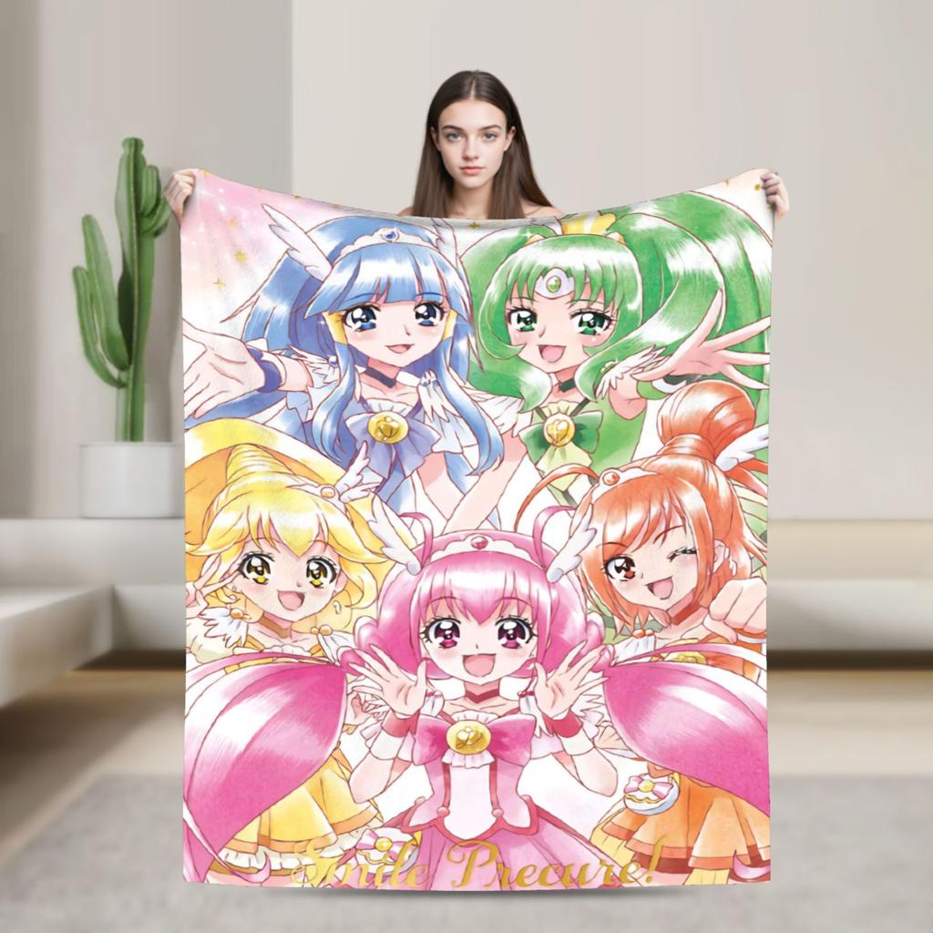 Mermaid Melody Pichi Pichi Pitch Flannel Blanket Winter  Warm Throw Blanket for Kids Couch Chair Funny Bedspread Sofa Bed Cover