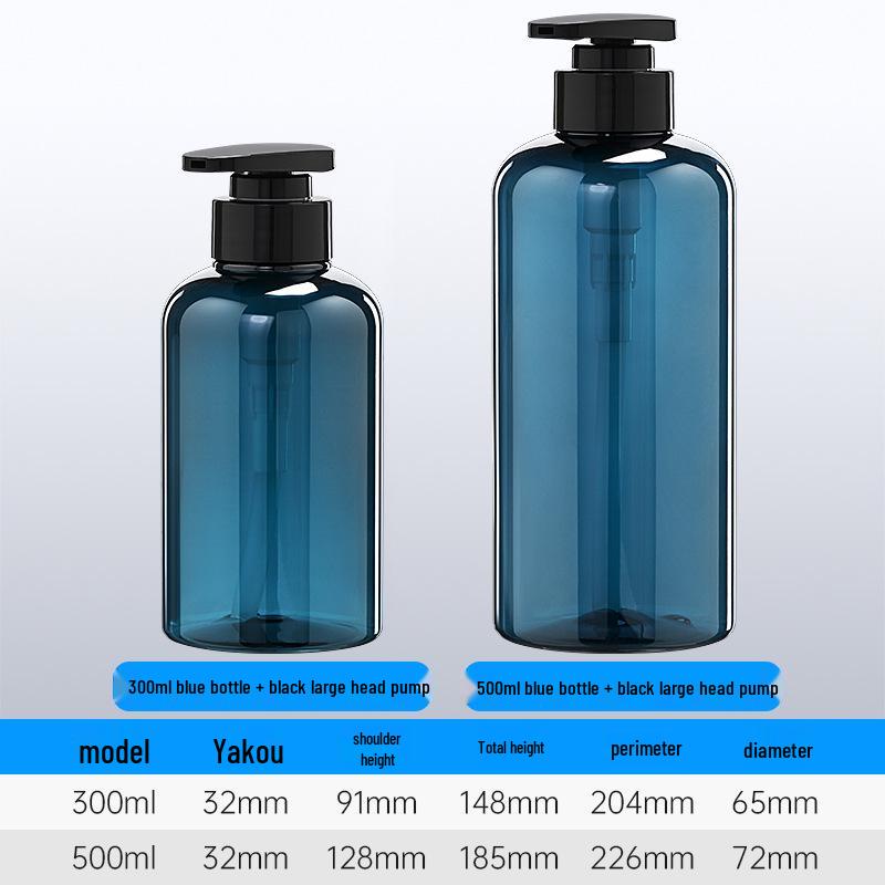 

Available 300ml & 500ml Transparent Frosted PET Plastic Shampoo, Shower Gel, & Lotion Refillable Pump Bottles