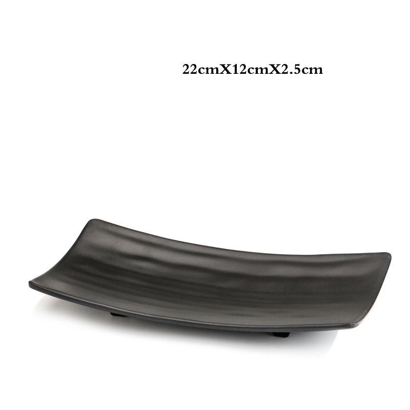 

Набор кухонных принадлежностей, креативная черная костяная тарелка из пищевого пластика, индивидуальная тарелка для суши, фруктов, десерта, ресторанное кухонное блюдо