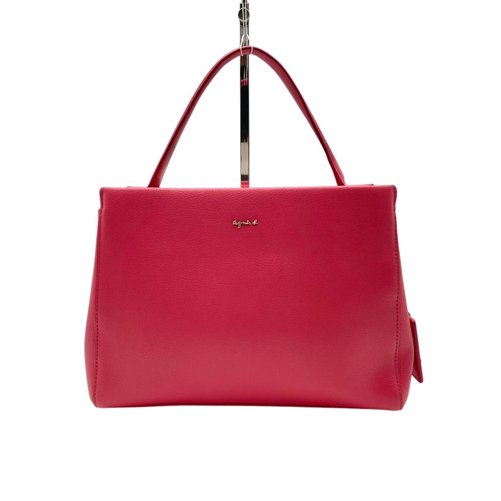Used agnes b. 2way handbagHandbag pink/gold leather Women