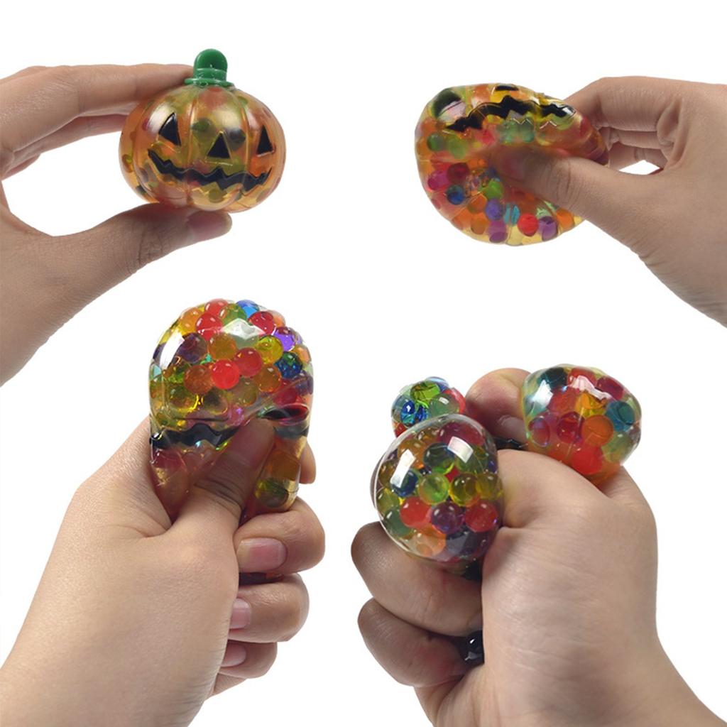 Halloween Pumpkin LED Light Up Toys, 6 Pack Multicolor Flashing Jack-O'-Lantern Decorations for Parties, Trick or Treat, and Holiday Events