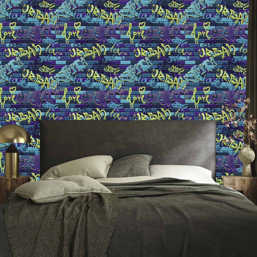 Graffiti wallpaper for living room and bedroom 50x1000