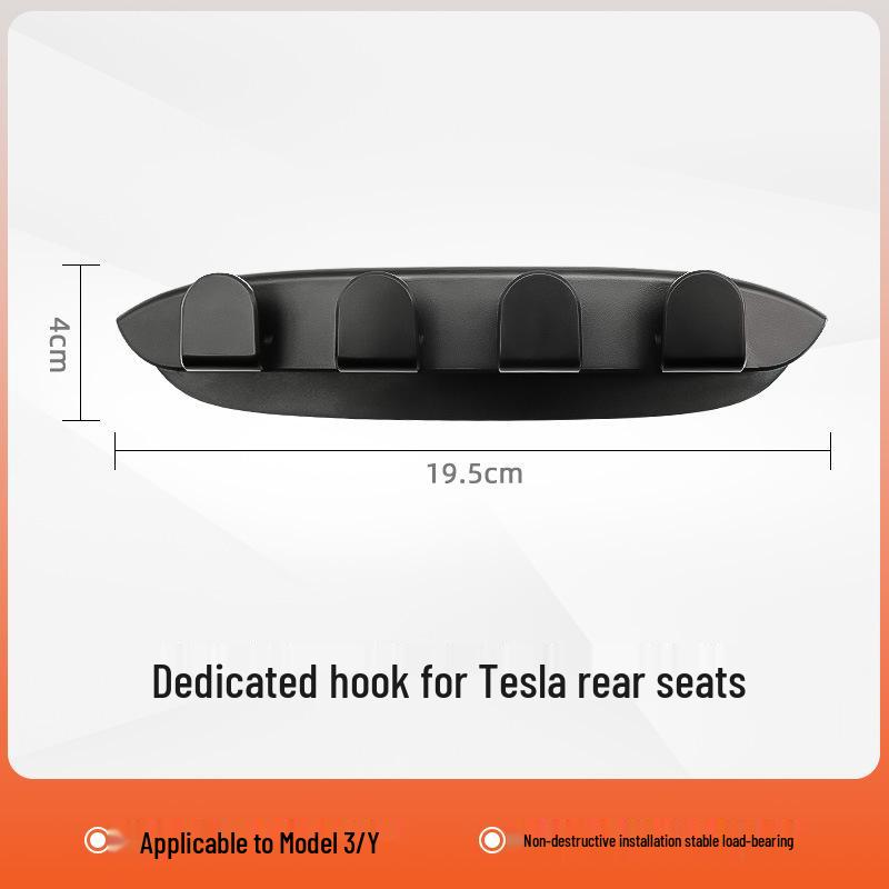 Compatible Storage Hooks for Tesla Model 3/Y Rear Seat