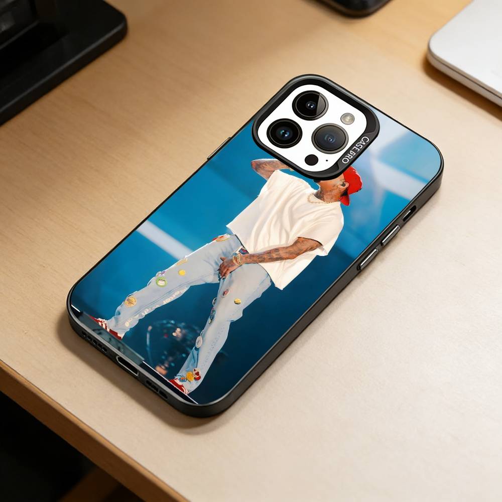 

C-B-Chris Brown-singer Phone Case For iPhone 17,16,15,14,13,12,11 Plus,Pro Max,XS,Colorful Silver Black Cover iPhone14Pro
