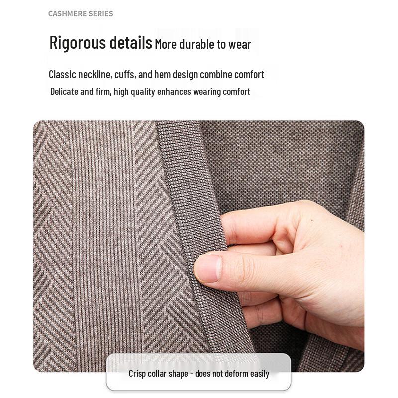 Luomeng Men's Thickened V-Neck Knit Cardigan Vest