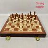 Magnetic Folding Solid Wood Chessboard - Large Size for All Ages Competitive Play