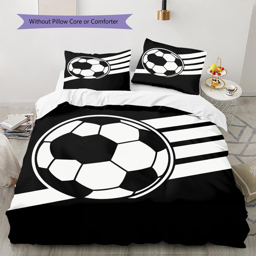 Set cu cuvertură și fețe de pernă cu model de desene animate Decorare casă Cadou de ziua de naștere (1 * husă de pilotă + 2 * fețe de pernă, fără miez)