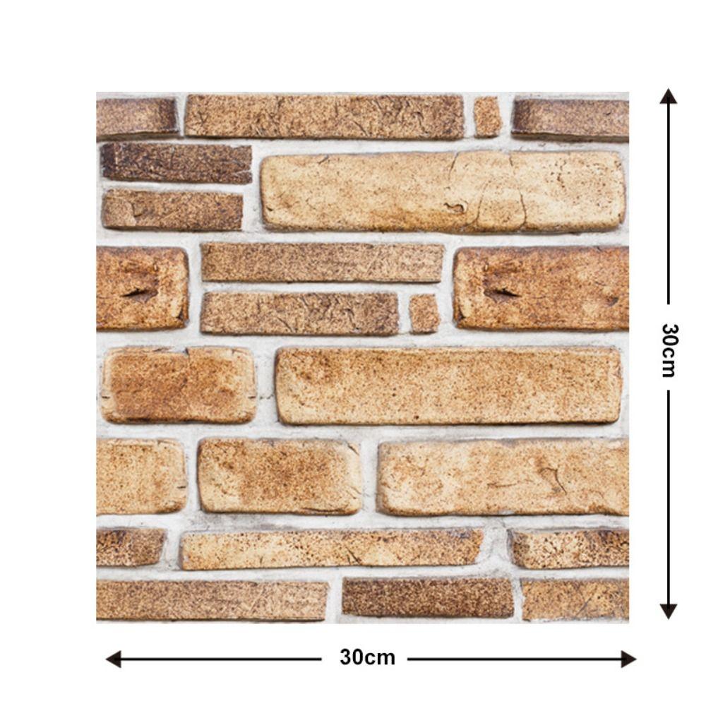Kolej DIY Cihlový design pro nástěnnou dekoraci Nástěnná nálepka 3D Tapeta Pozadí Tapeta