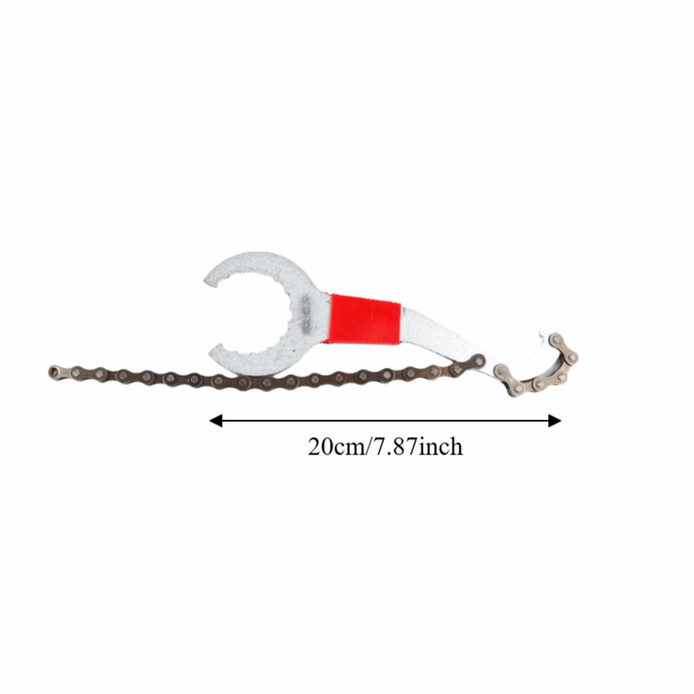 20cm Length Freewheel Wrench Stainless Steel Sprocket Remover Wrench Bike Chain Whip Bike Repair
