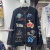 Europäische Station Herbst Neues Design Street Denim Patch Jacke Damen Locker und Enges Oberteil Trendige Marke