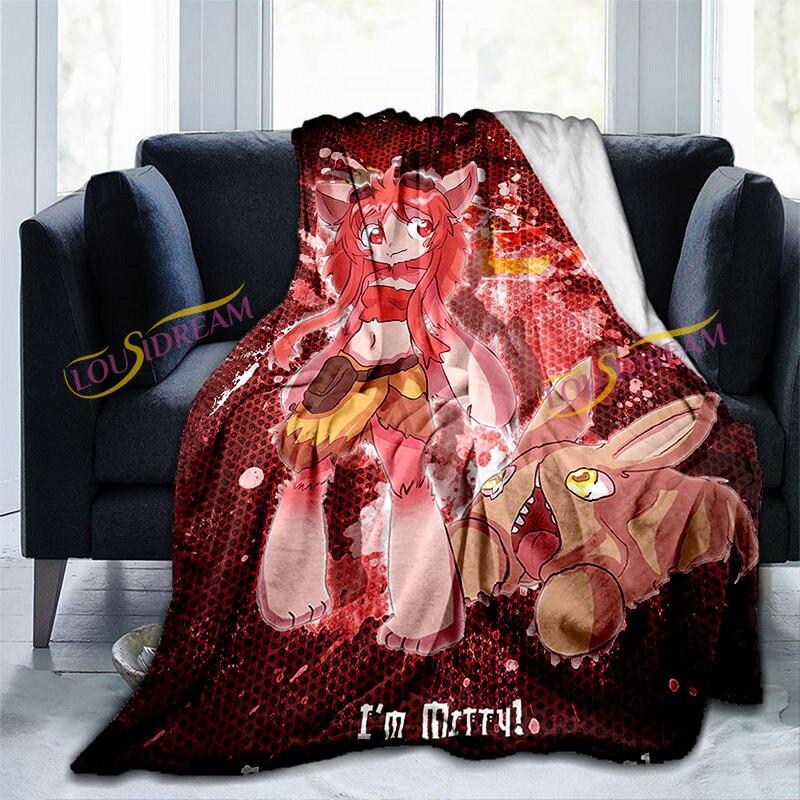 Anime feito no abismo impressão lance cobertores bebê quente sofá cama sala de estar durável decoração para casa cobertor de flanela para adultos e crianças