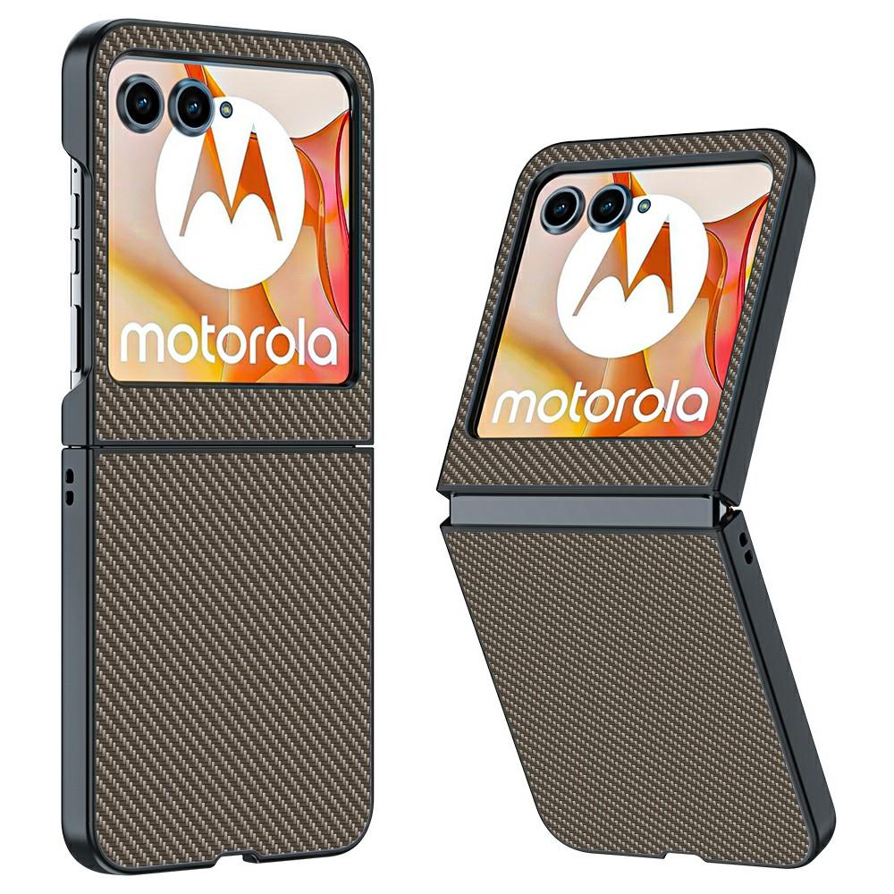 For Motorola Razr 60 Case Carbon Fiber Texture Ultra Slim Hard PC Phone Cover