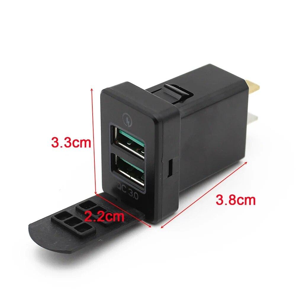 Double USB Socket Fast Car Charger Quick Charge Phone Charging Adapter For Mitsubishi Outlander 3 Xpander Eclipse Cross ASX