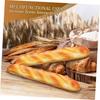 YARDWE Artificial French Longbread Lifelike Fake Food Kitchen Decor Photography Props PU Fake Bread Model 2-Piece Pan - -