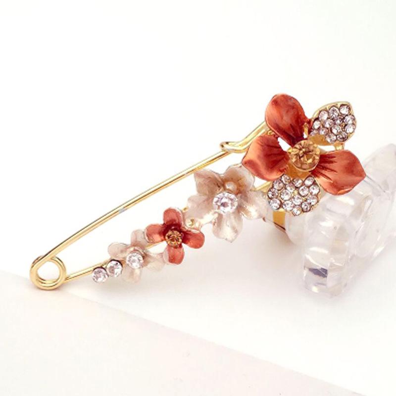 1PCS Large Pin Bohemian Style Shiny Brooch Coat Anti-exposure Silk Scarf Buckle Shawl Buckle Pin Versatile Corsage