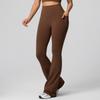 High Waist Flare Yoga Pants Women Slim Fit Tummy Control Workout Leggings With Pockets Athletic Gym Running