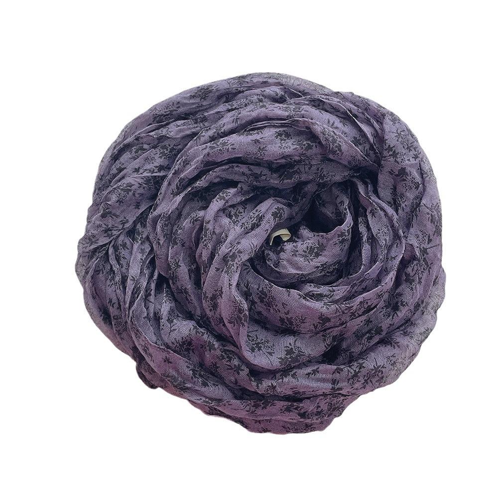 Vintage Cotton and Linen Scarves Square Scarves Women's Four Seasons Travel Floral Scarves