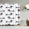Fabric Shower Curtain Cute Cartoon Hippo Animals Dogs Cats Deer Bath Curtain Waterproof Polyester Bathroom Curtain With Hooks