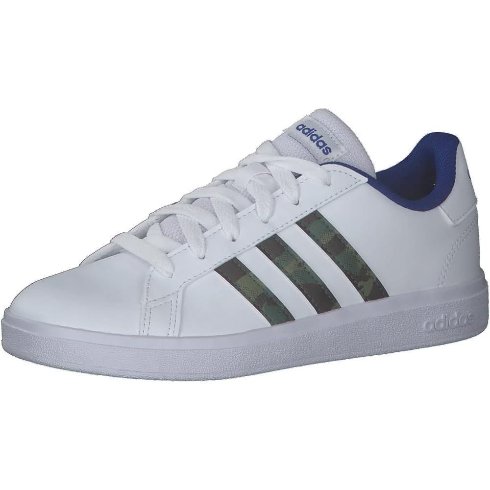 Adidas Grand Court 2.0 Kids Sneakers White/Green/Royal Blue 17-22.5cm Footwear