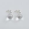 Premium Earrings Transparent Glass Ball Exquisite S925 Silver Needle Stud Earrings Simple Small Fresh Niche Simple Earrings