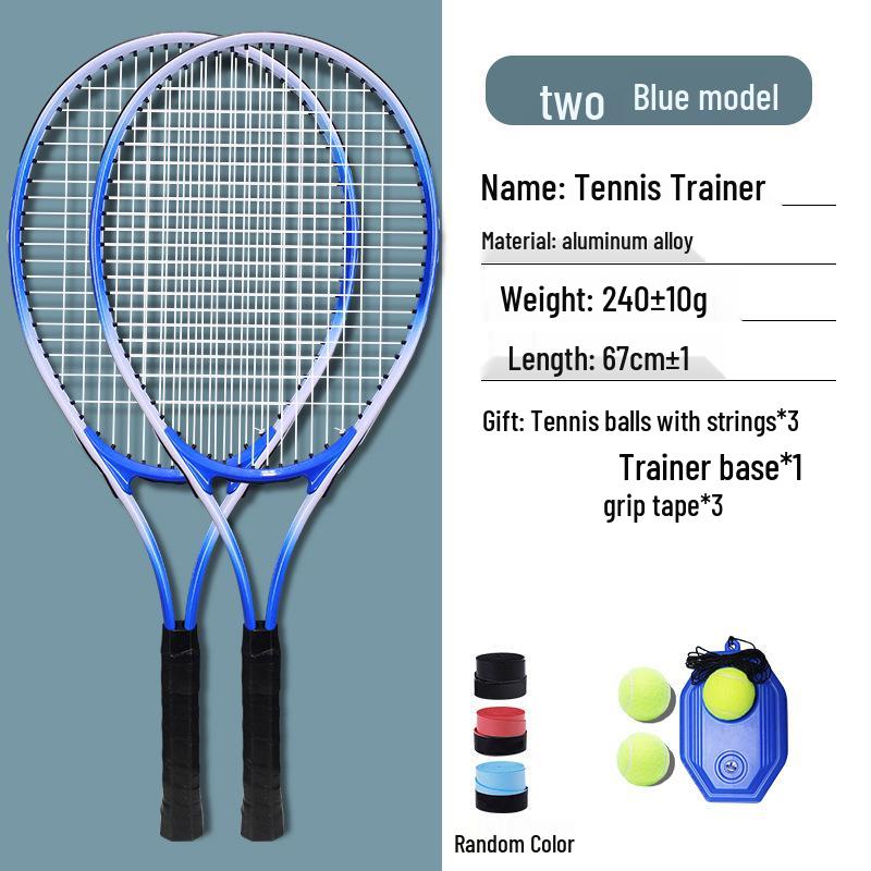 Tennis Trainer Racket Set: Adult & Kids Rebound Net Racket for Home Use