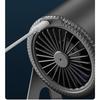 USB Desktop Fan with 100 Speed Digital and Battery Display, Silent Desktop Fan with Multi-directional Rotation and Night Light