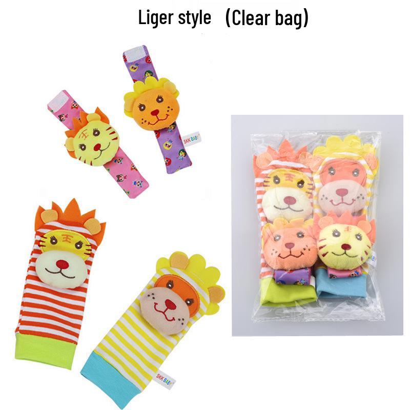 Set di sonagli da polso e caviglia per animali del bosco - Giocattoli a campanella educativi multi-stile